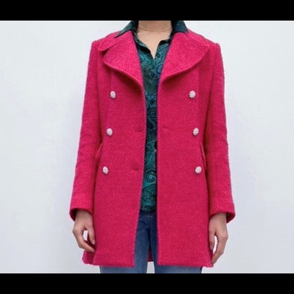 NWT Zara Textured Coat - Picture 2 of 5